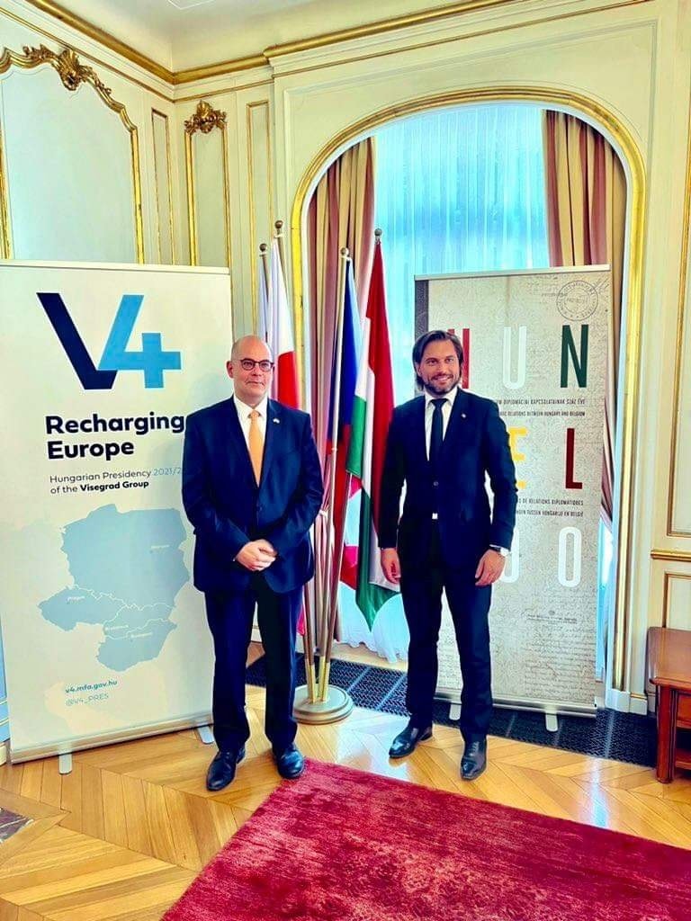 Munkaebéd az MR párt elnökével Ambassade van Hongarije Brussel